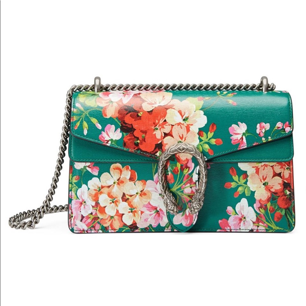 Dionysus Blooms Small Green Shoulder Bag